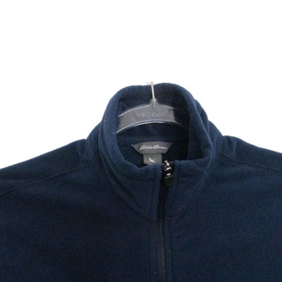 Eddie Bauer 1/4 Zip Blue Fleece Pullover Long Sleeve Top Size S - Picture 7 of 10